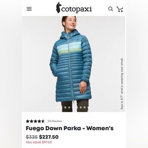 Cotopaxi Fuego down coat